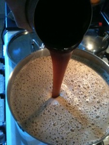 adding malt extract single-malted wort